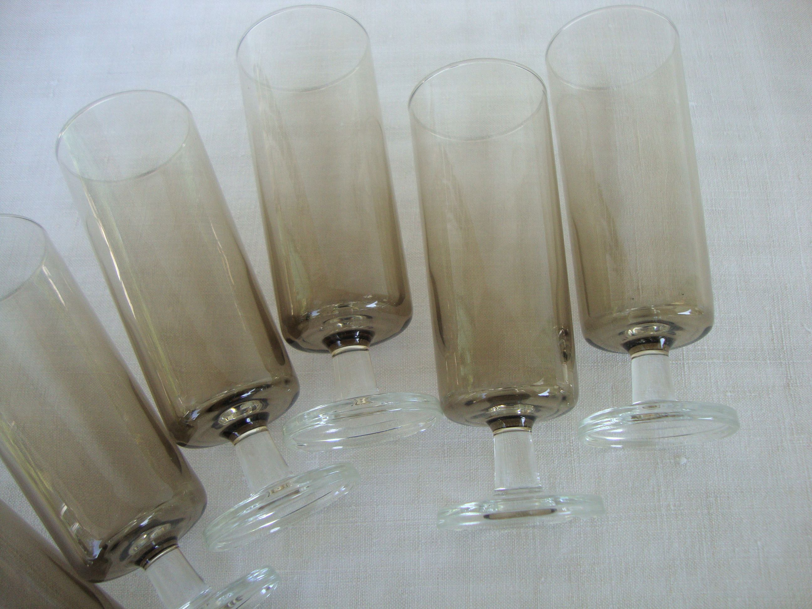 Set of 6 vintage champagne flutes