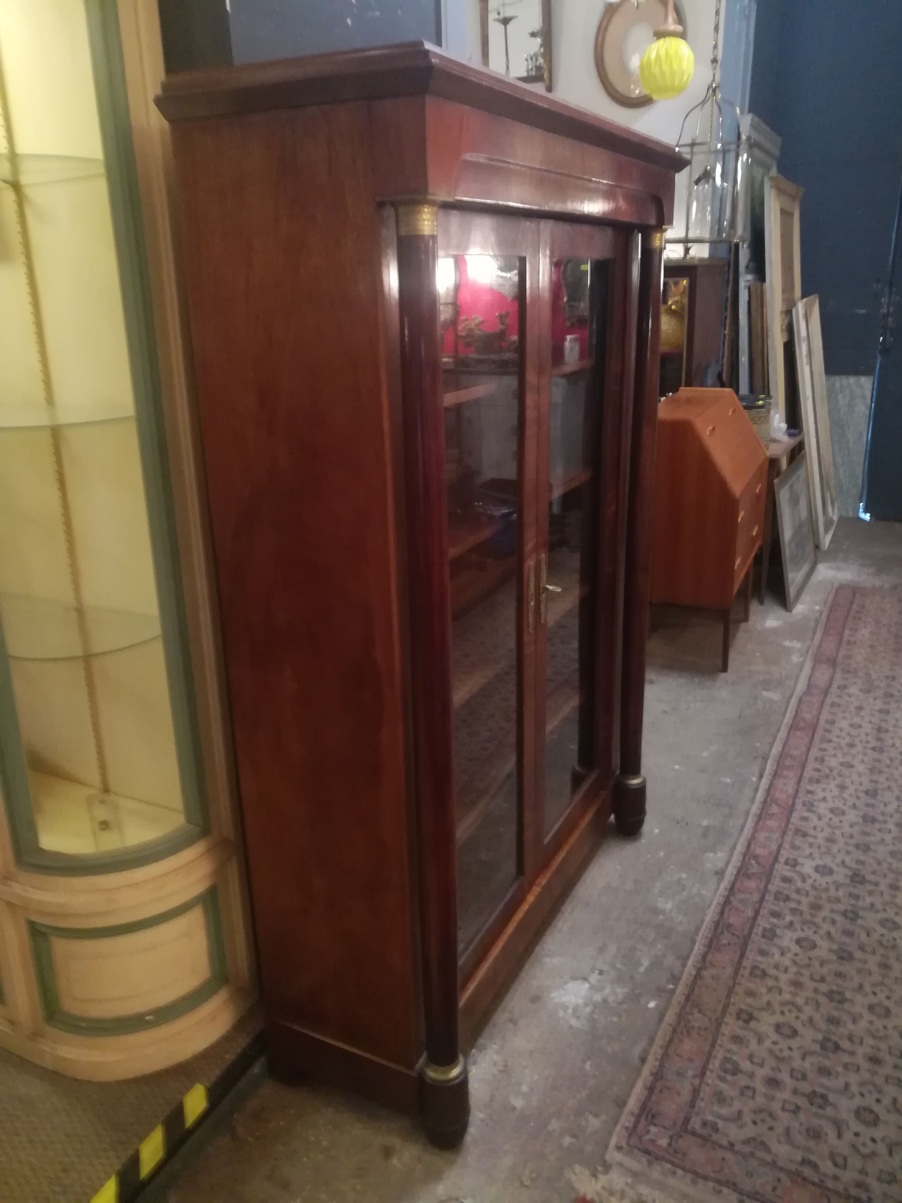 Empire style library in mahogany and bronze