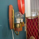 Danish teak wall lamp