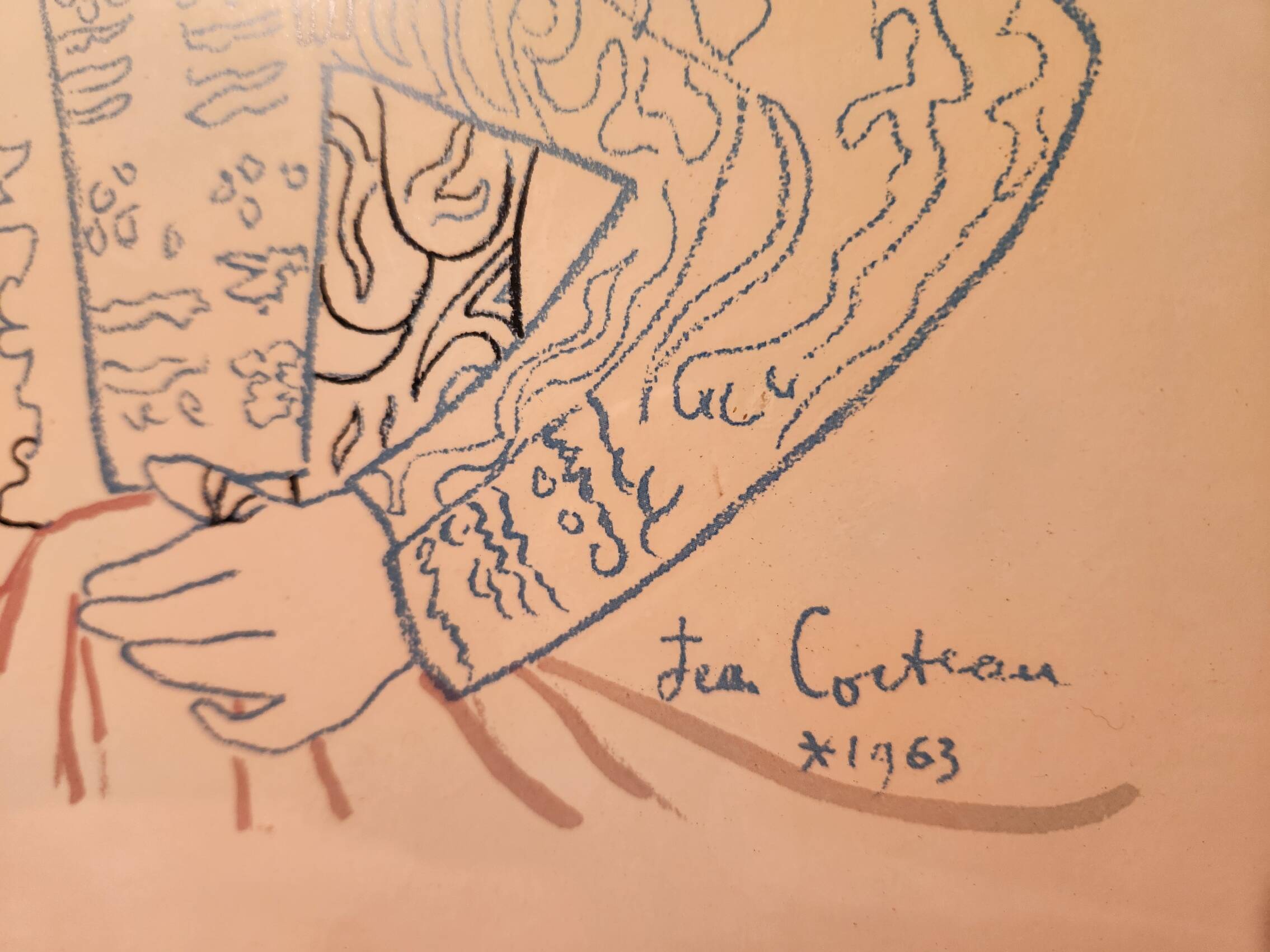 Lithographie Jean Cocteau 1963