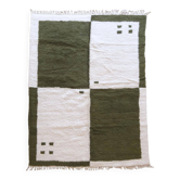 Tapis vert et blanc contemporain
