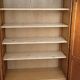 Linen cupboard in cherry wood in Louis XV style with two doors.