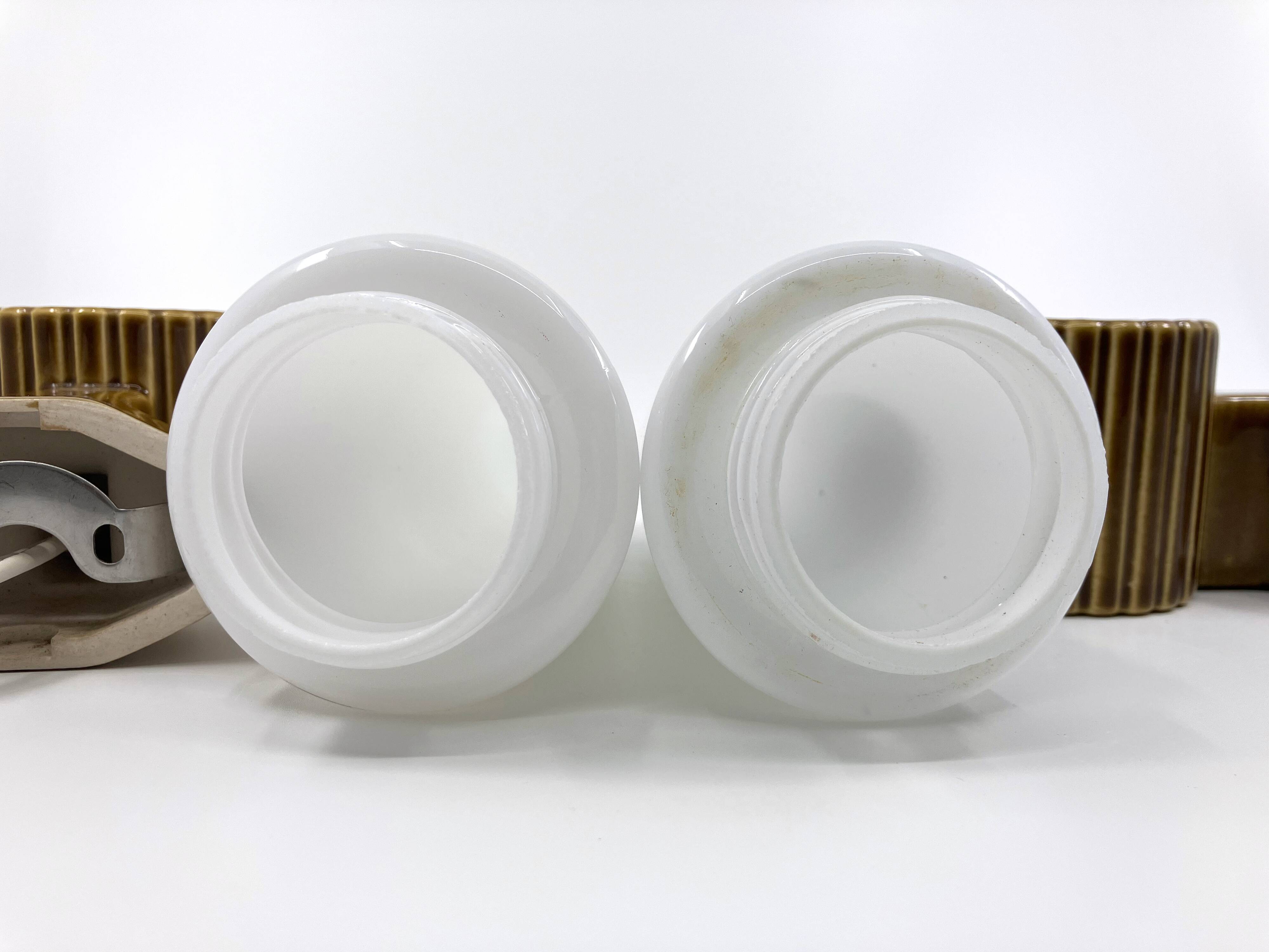 Ifö ceramic/opal glass wall lights • ref 6020 • Hans-Agne Jakobsson