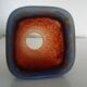 MULLER FRERES LUNEVILLE - TULIP GLASS speckled orange-blue - square base
