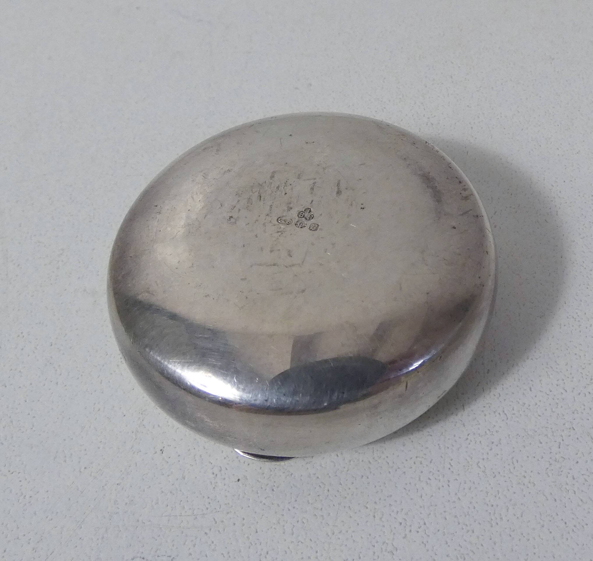 Old silver pill box
