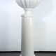 Tommaso Barbi Oversized White Ceramic Vase and Column, Italy 1970