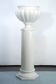 Tommaso Barbi Oversized White Ceramic Vase and Column, Italy 1970