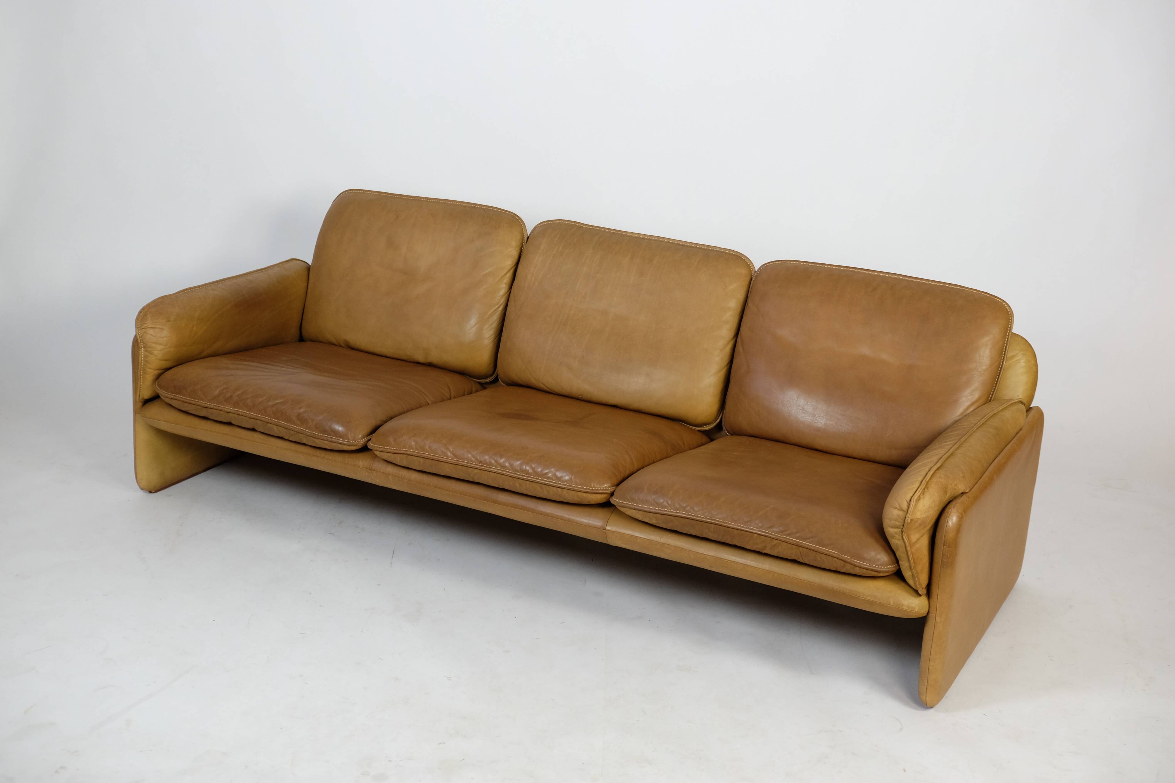 Vintage de Sede DS61 Leather Sofa Couch 70er Design 60er