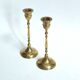 Pair of brass candle holders