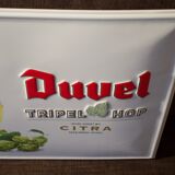 Enamelled advertising plate for the Belgian beer brand Duvel