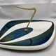 Verceram France's iridescent black and white vintage cheese platter