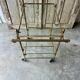 Vintage brass rolling dessert trolley
