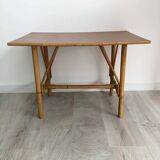 Table d'appoint en rotin vintage
