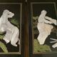 Mini Chinese folding screen Lacquered wood + inlays