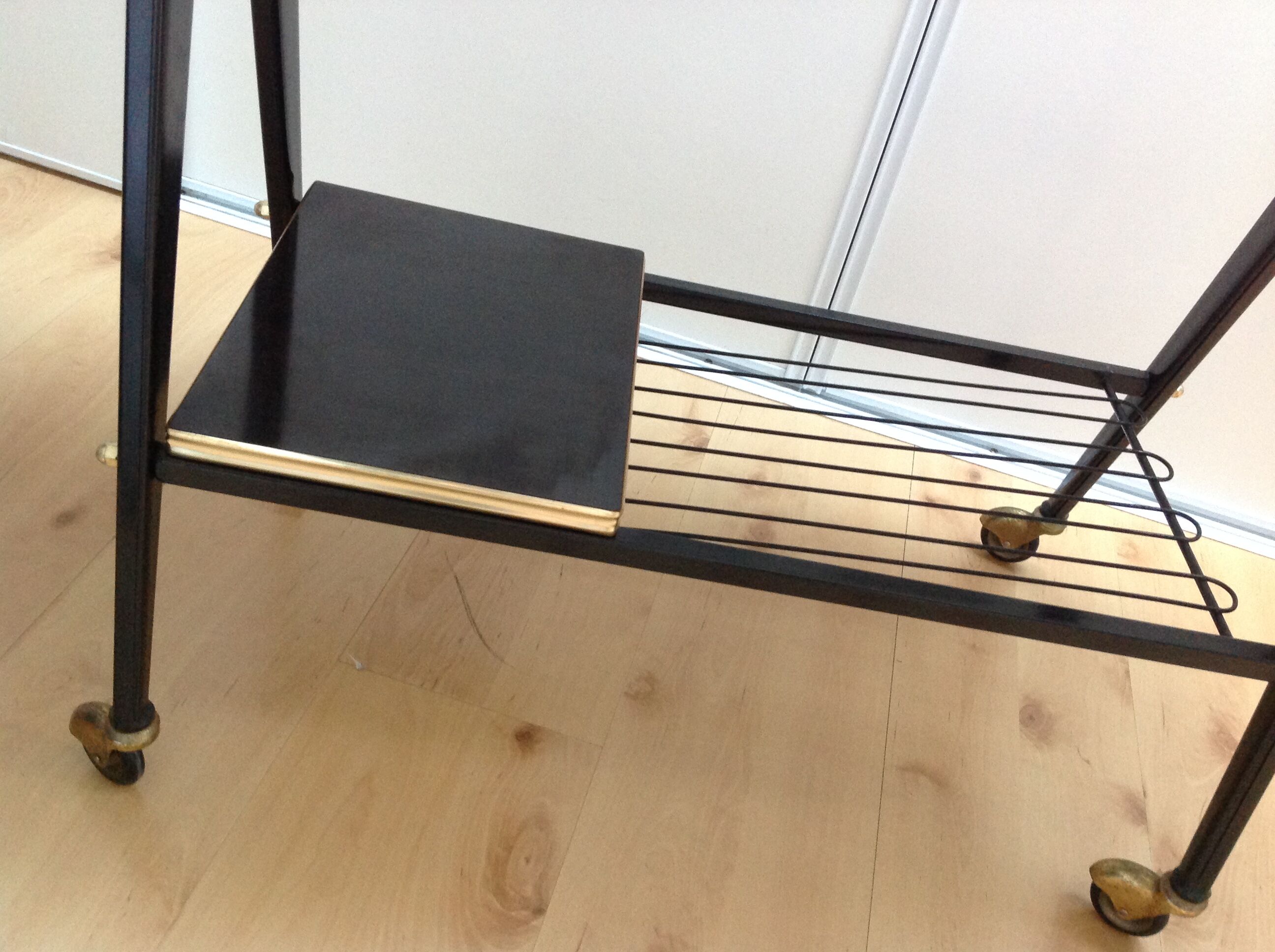 Formica TV table and compass feet, vintage years 60/7