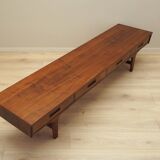 Walnut lowboard, Danish design, 1970s, manufactured in Denmark