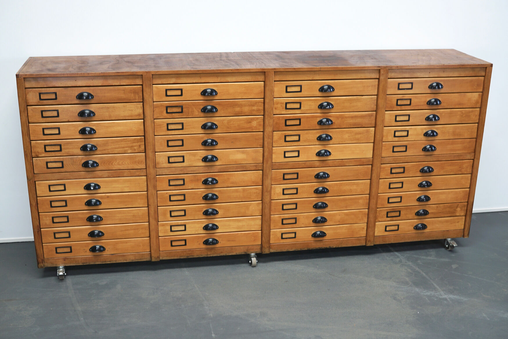 German beech apothecary cabinet, 1930s