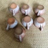 Series of 9 cups of sandstone
