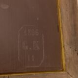 Gilded Louis Philippe mirror dated 1896