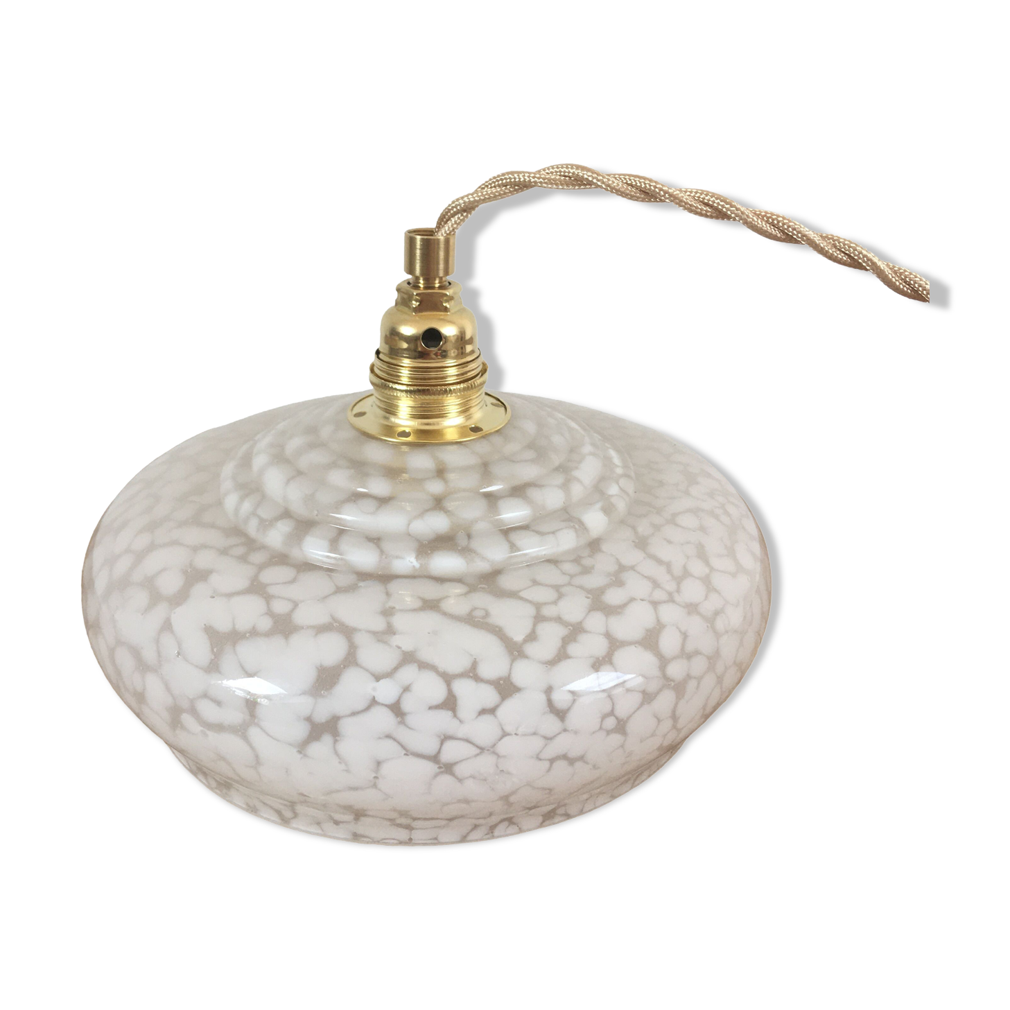White Clichy glass pendant lamp