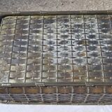 Basket braided in silver metal 19th