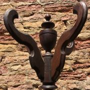 Portemanteau sur pied chêne et zinc