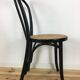 Black Thonet FMG bistro chair in curved wood and cannage