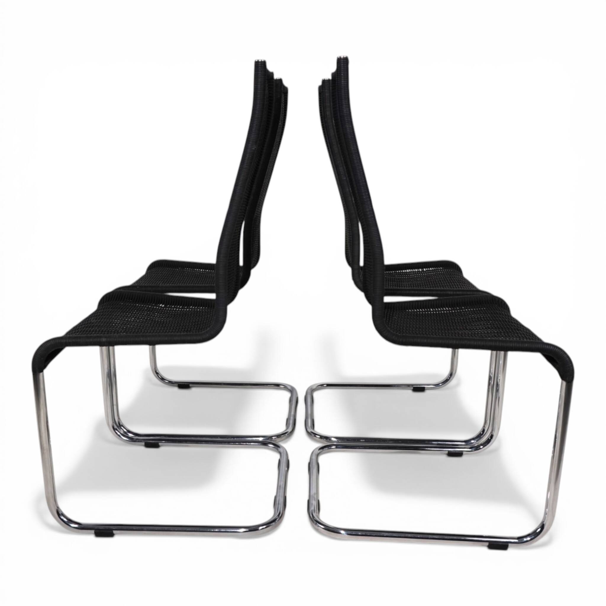 Set of 4 B 25 Tecta Cantilever Chairs by Axel Bruchhäuser, 1980