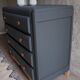 Retro charcoal grey chest of drawers