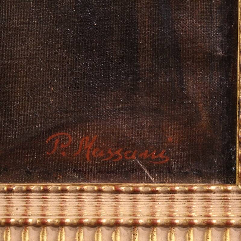 Painting signed Pompeo Massani, Allegory of Victory