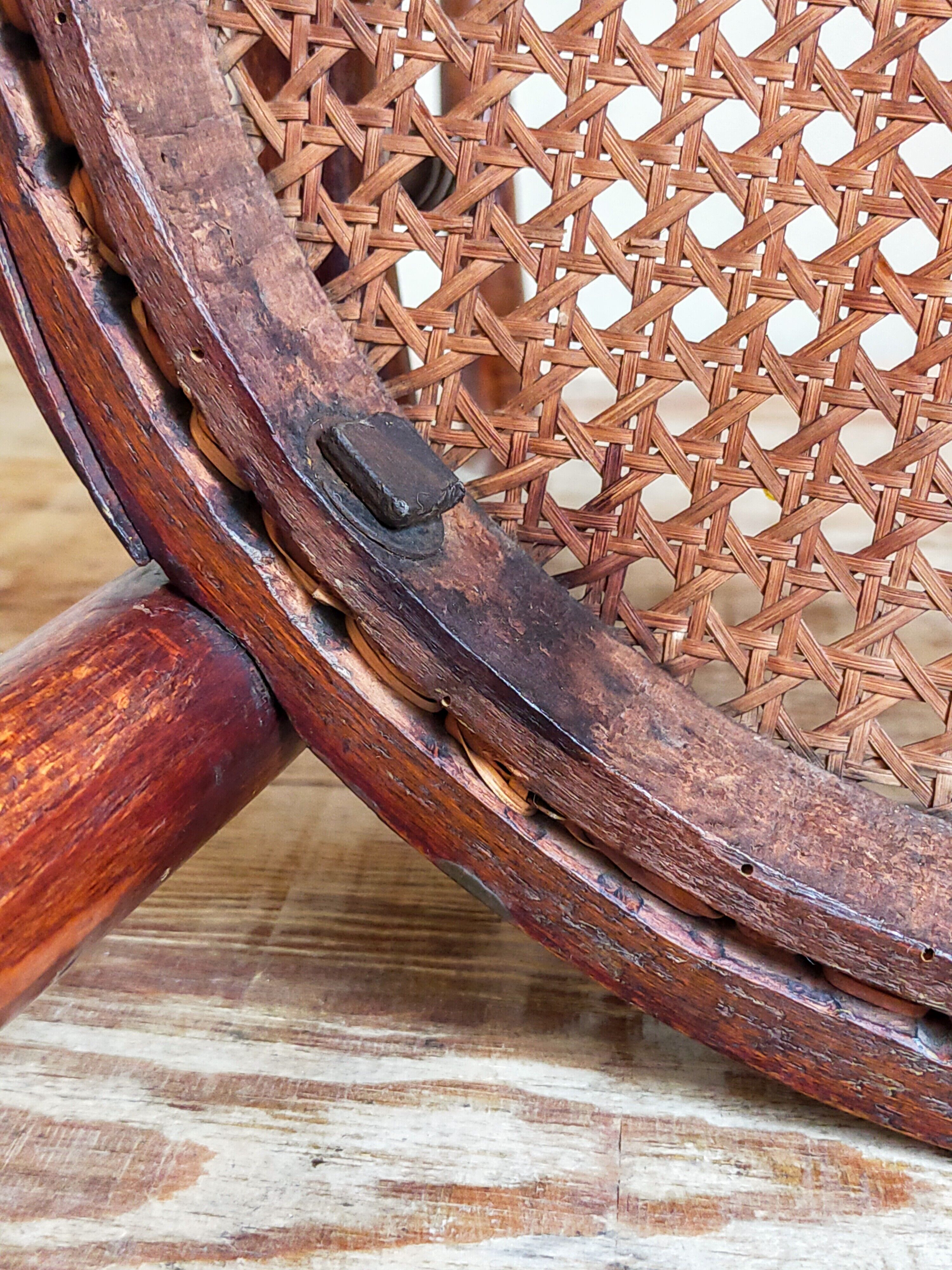 Children's chair in curved round wood old year