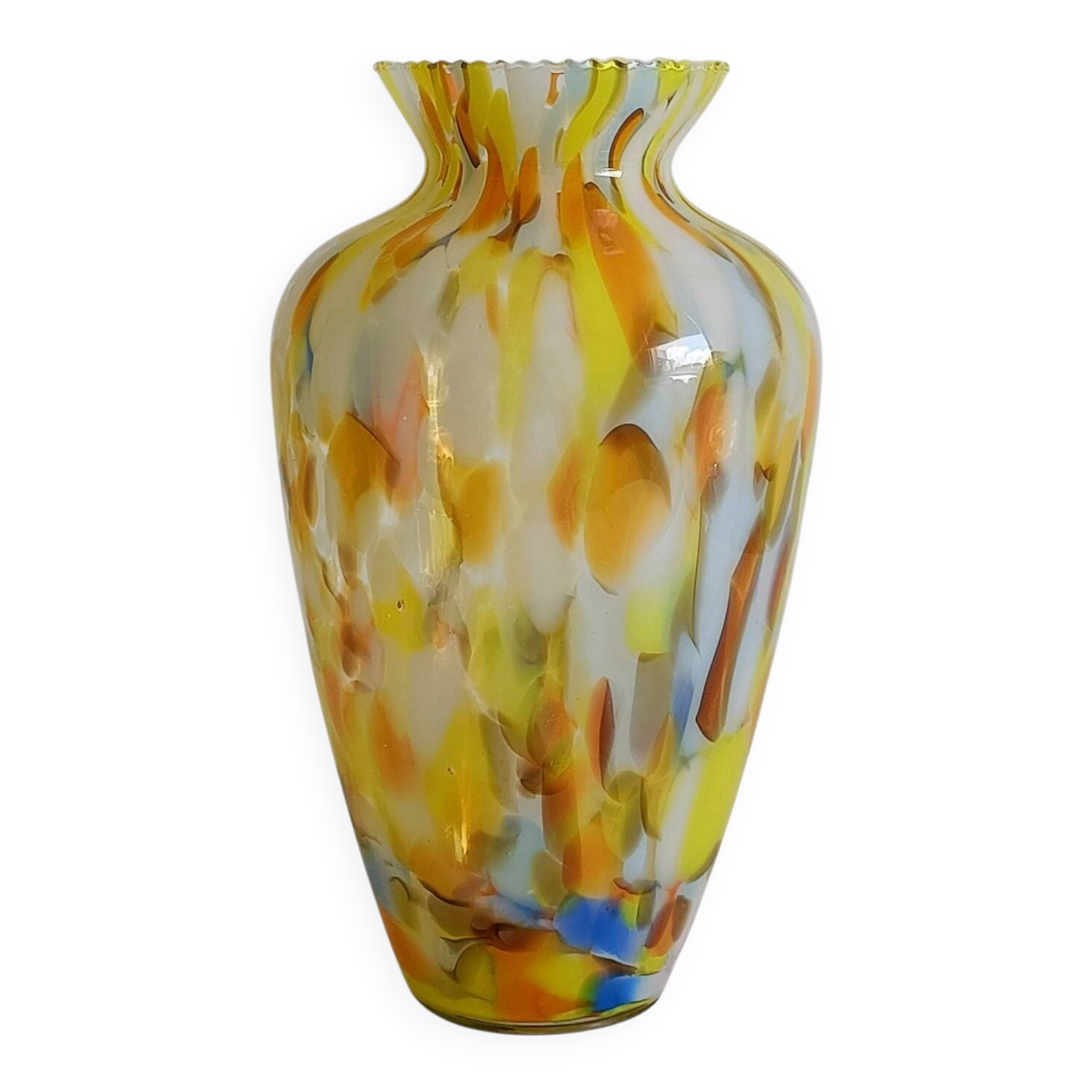 Vintage Murano glass vase, Italy, circa 1960, coloured artistic glass.