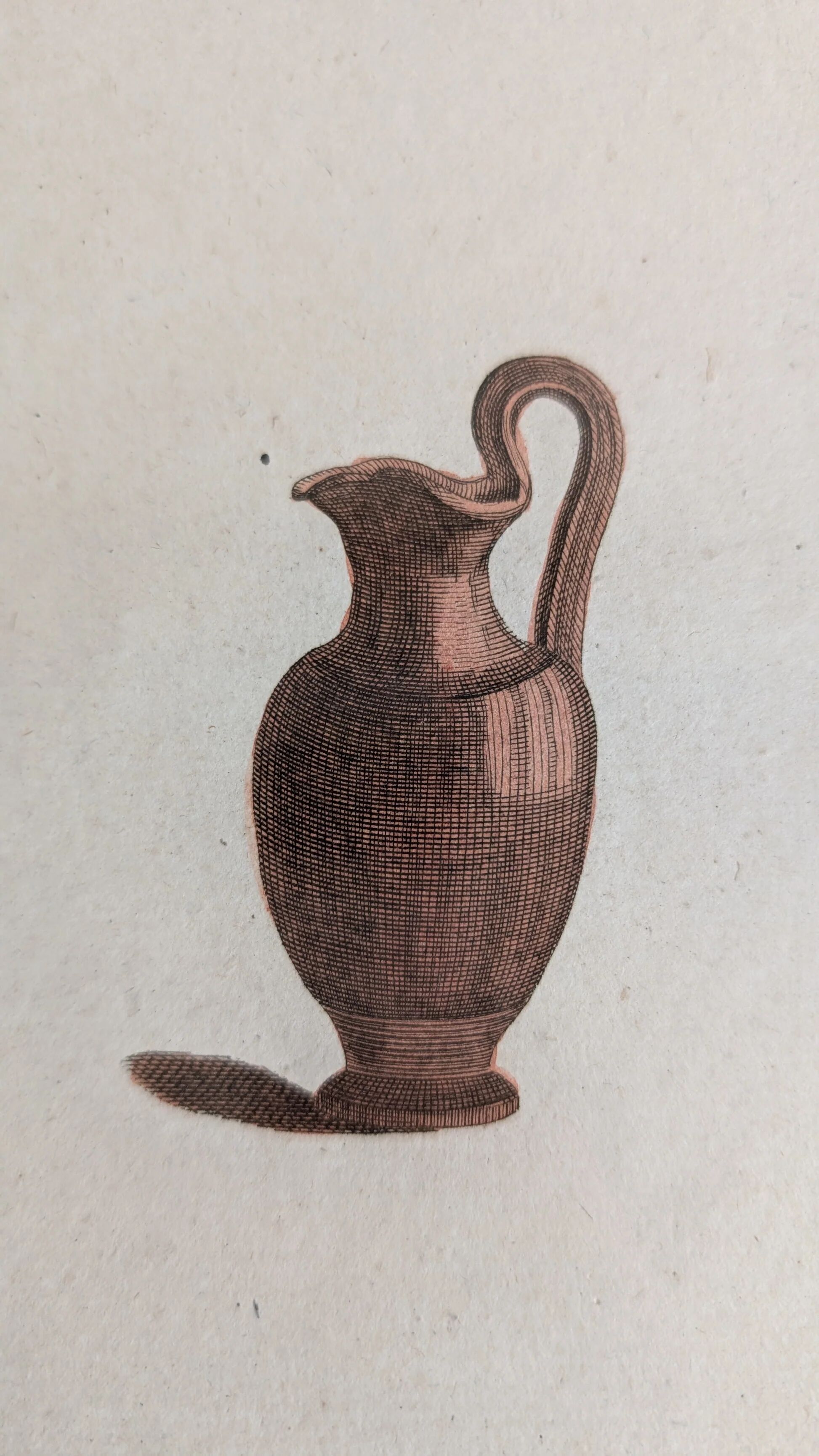 Ancient antique pottery engraving