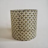Wooden lamp with fabric shade