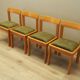 Ensemble de quatre chaises en hêtre, design italien, années 1970, production : Italie