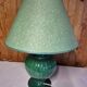 vintage green ceramic lamp Ibiza Robert de Schuytener light fixture