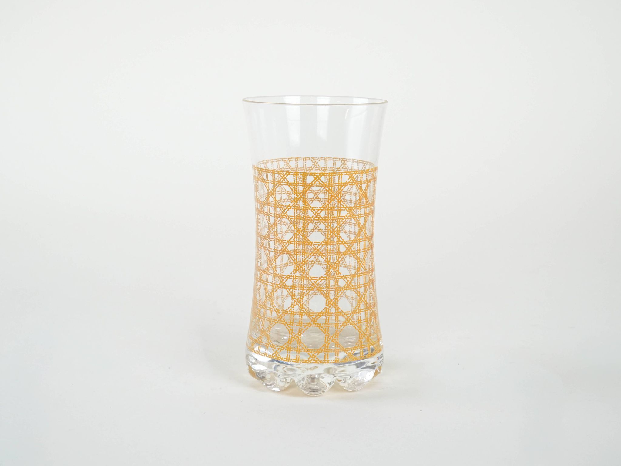 Set of six glasses, Italian design, 1960s, manufactured in Italy