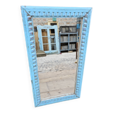 Ancien miroir Art déco en teck birman