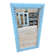 Antique Art Deco mirror in Burmese teak.