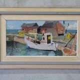 John Börén, Swedish Modern Painting, 1960s, Oil on Panel, Framed.