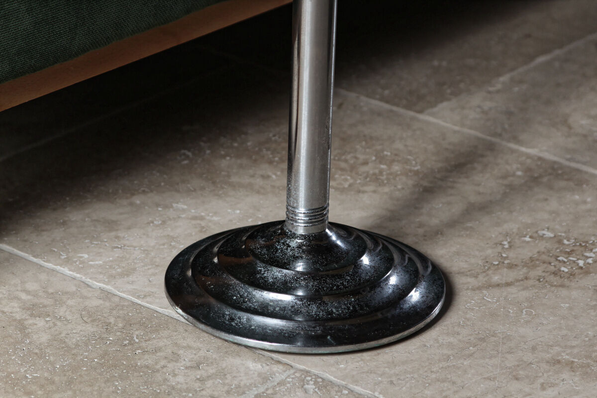 Standing ashtray, stainless steel 1970s, Culbuto