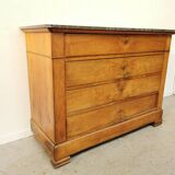Louis Philippe walnut and marble dresser