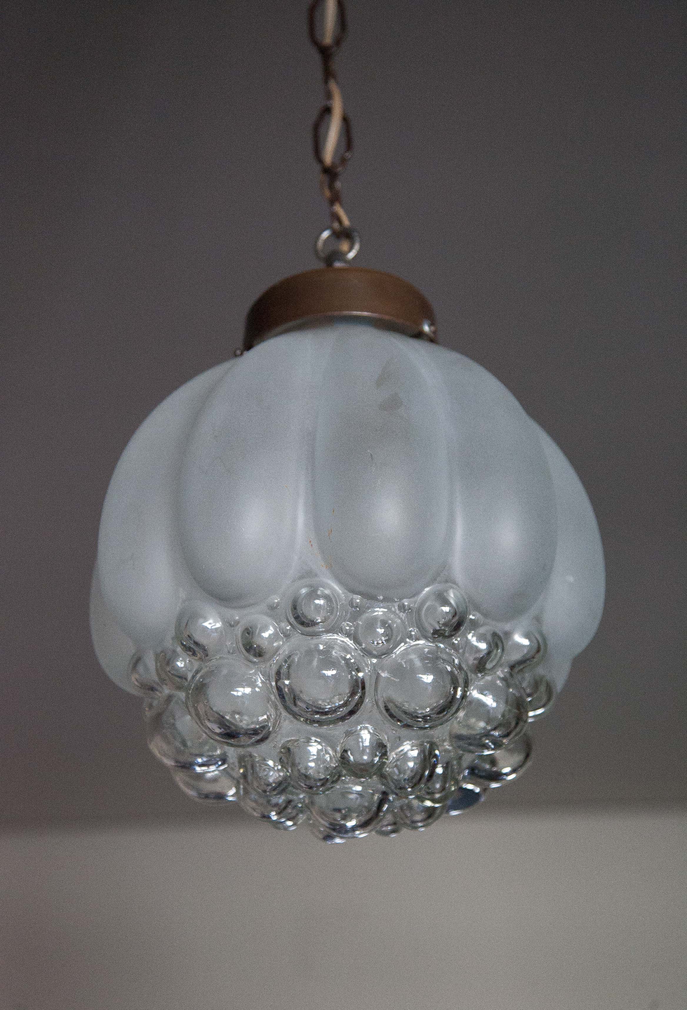 Vintage, old Suspension suspension, globe glass bubble, bubble lamp, shabby chic, interior decoration, for light, ceiling light