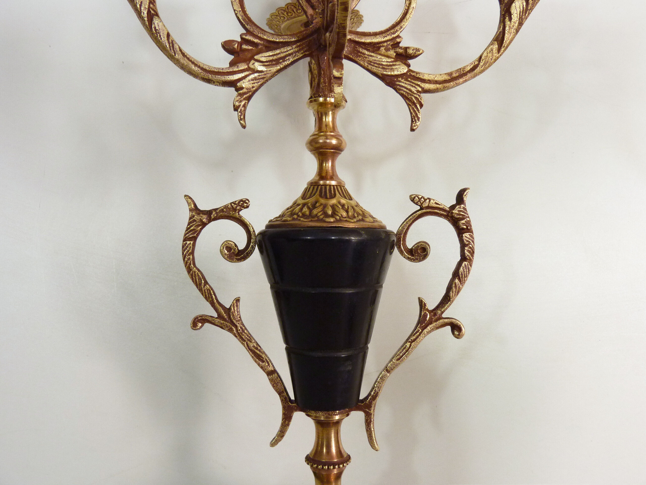 Paire de candélabres à 5 branches bronze et marbre style Napoléon III
