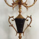 Paire de candélabres à 5 branches bronze et marbre style Napoléon III