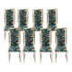 Mid-Century Michel Mangematin Brass and Steel French 1970s Eight Dining Chairs