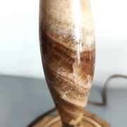 Lampe art nouveau en albâtre et métal doré