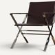 Pair of leather and chrome metal armchairs, Italy - 1970