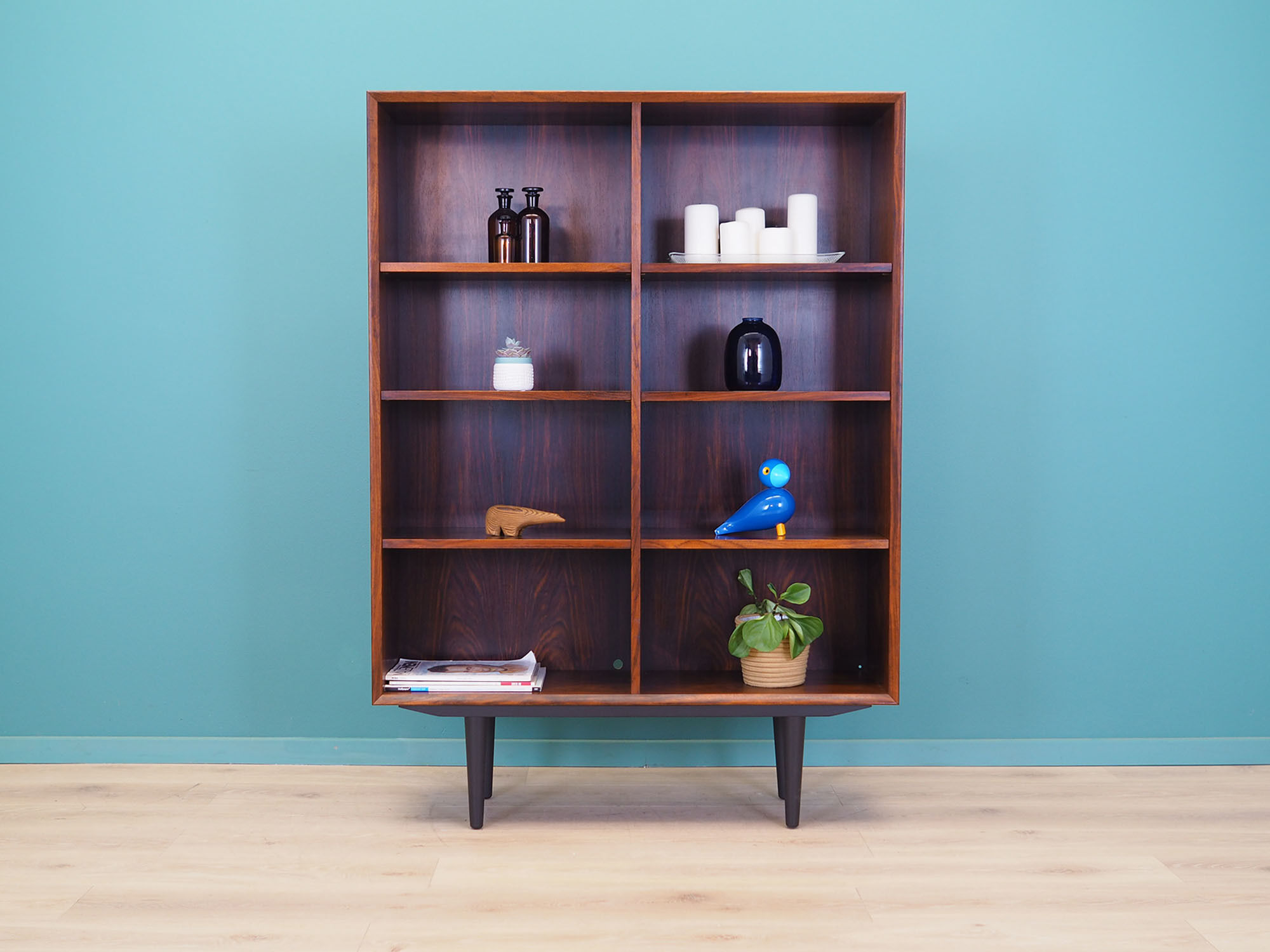 Rosewood bookcase, Danish design, 1960s, manufactured by Brouer Møbelfabrik