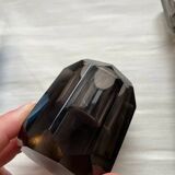 4 designer candle holders in colored glass